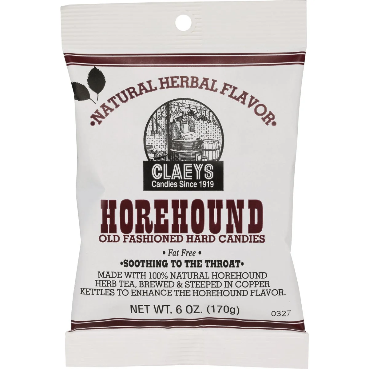 Elite Claeys 6 Oz. Old Fashion Natural Horehound Herbal Hard Candy First-Class