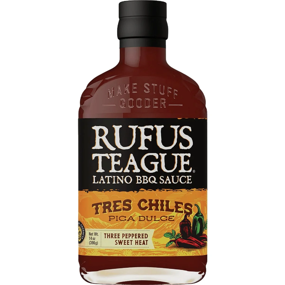 Next-Generation Rufus Teague 14 Oz. Tres Chiles Pixa Dulce Latino BBQ Sauce Exceptional