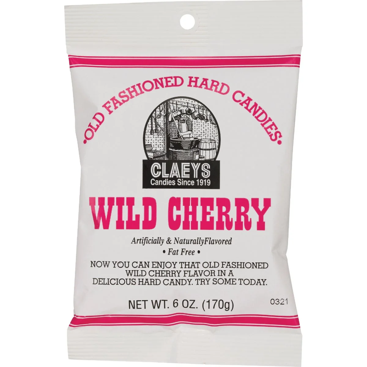 Unique Claeys 6 Oz. Old Fashion Wild Cherry Hard Candy Smart