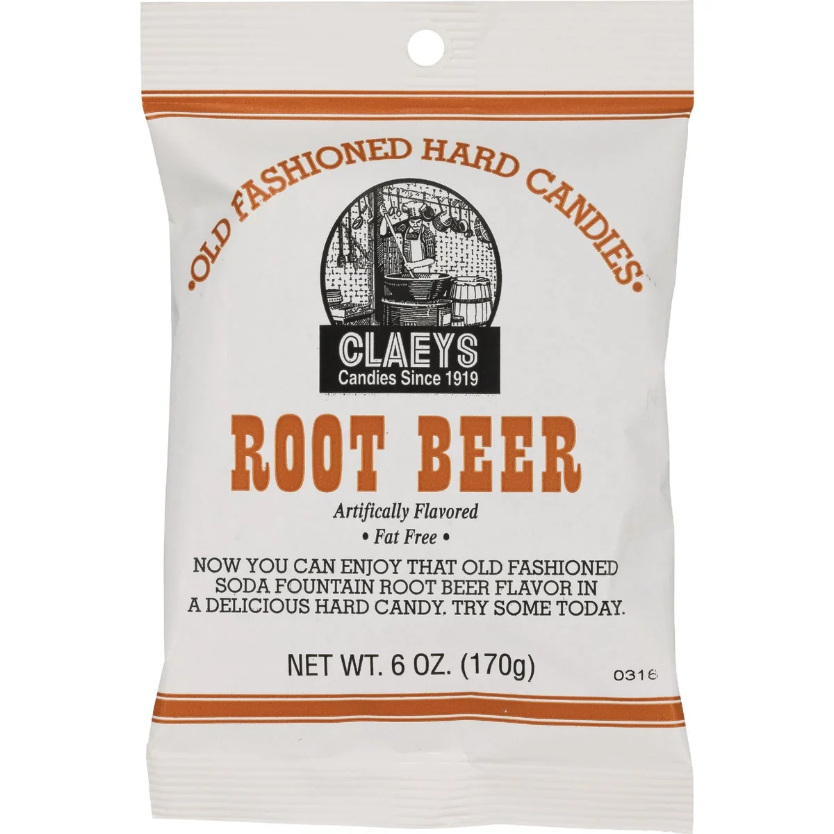 Elite Claeys 6 Oz. Old Fashion Root Beer Hard Candy Environmentally Friendly