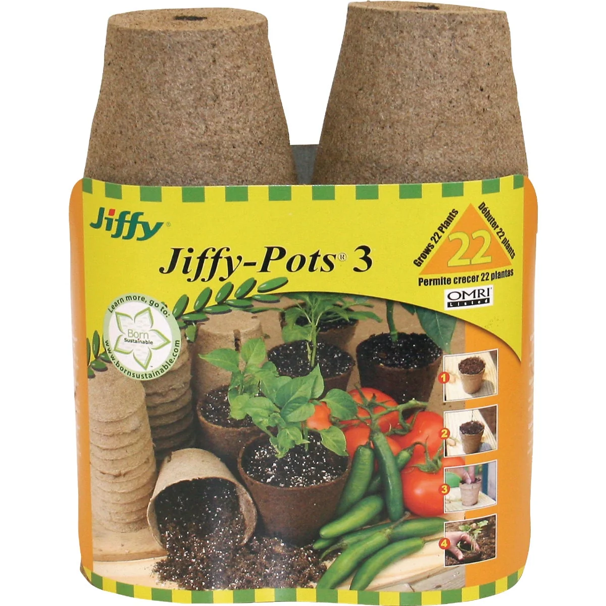 Trusted Jiffy 3 In. W. Round Peat Pot 22-Pack Fashionable