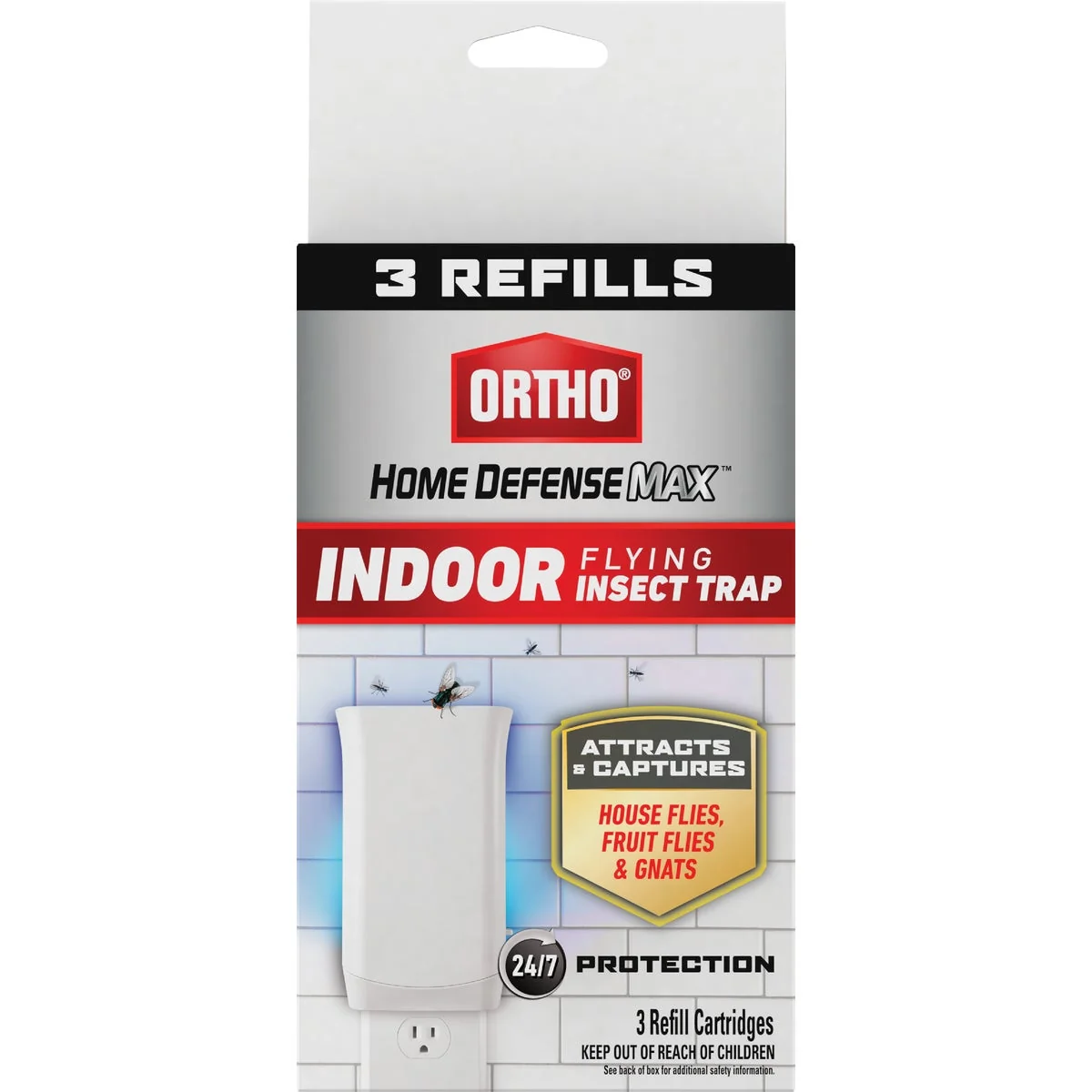Reusable Ortho Home Defense MAX Flying Insect Trap Refill 3-Pack Smart