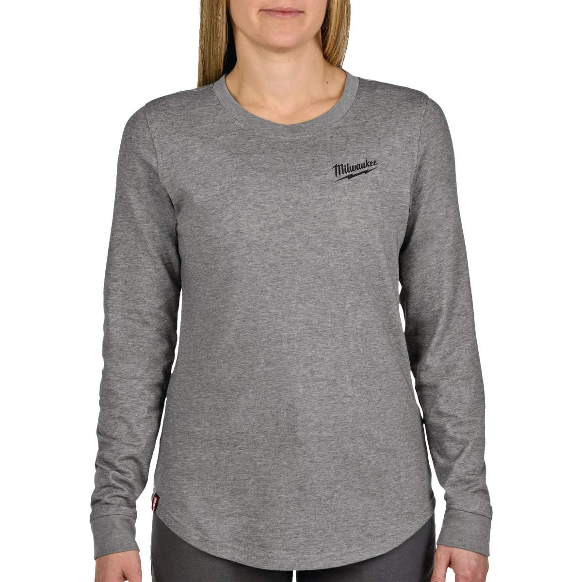 Flexible Milwaukee FLEX Women’s XL Gray Long Sleeve Hybrid T-Shirt Clean