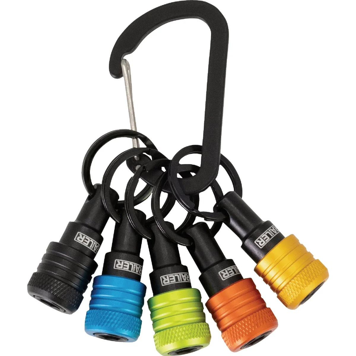 Healthy Railer Bit Holder Keychain with 5 Multi-Color Hex Shank Bit Holders World-Class