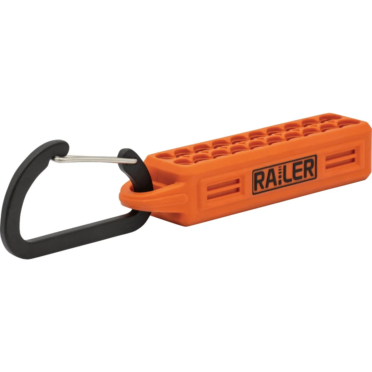 Functional Railer 20-Hole Mega Bitrail Orange Bit Holder with Carabiner Classic