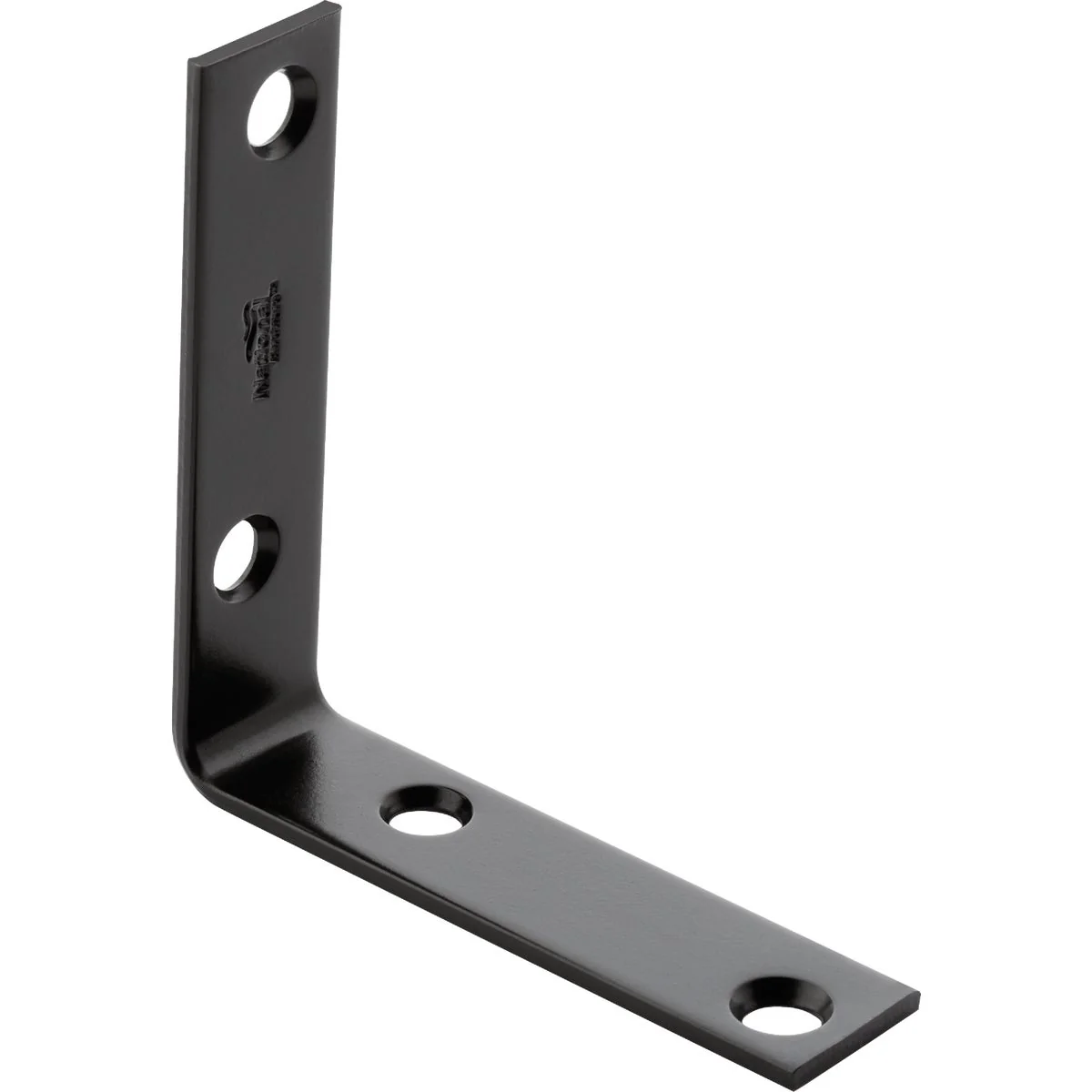 Contemporary National Hardware 3 In. x 3 4 In. Black Corner Brace Casual