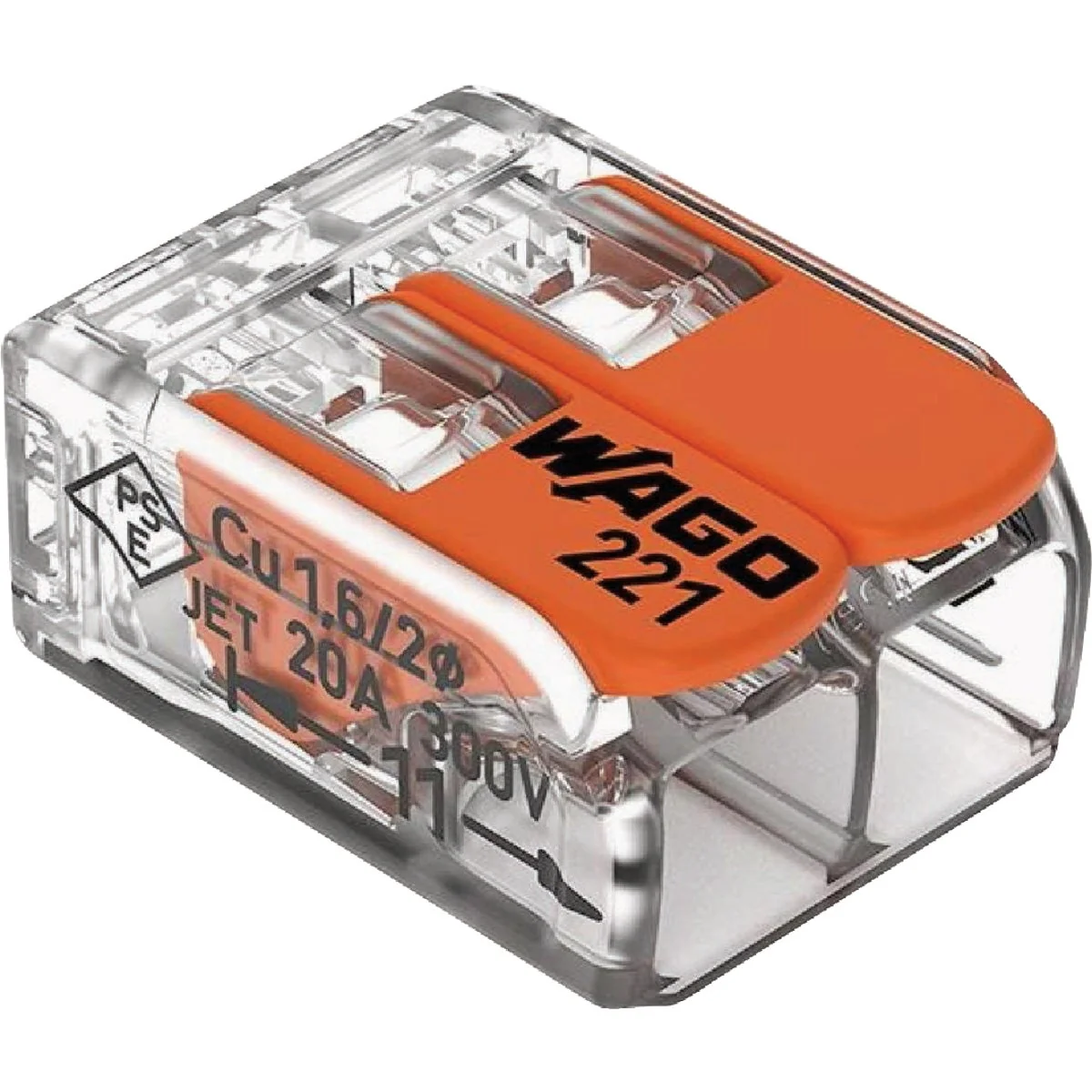 Certified Wago 2-Wire 2-Port Lever Connector 10-Pack Efficient