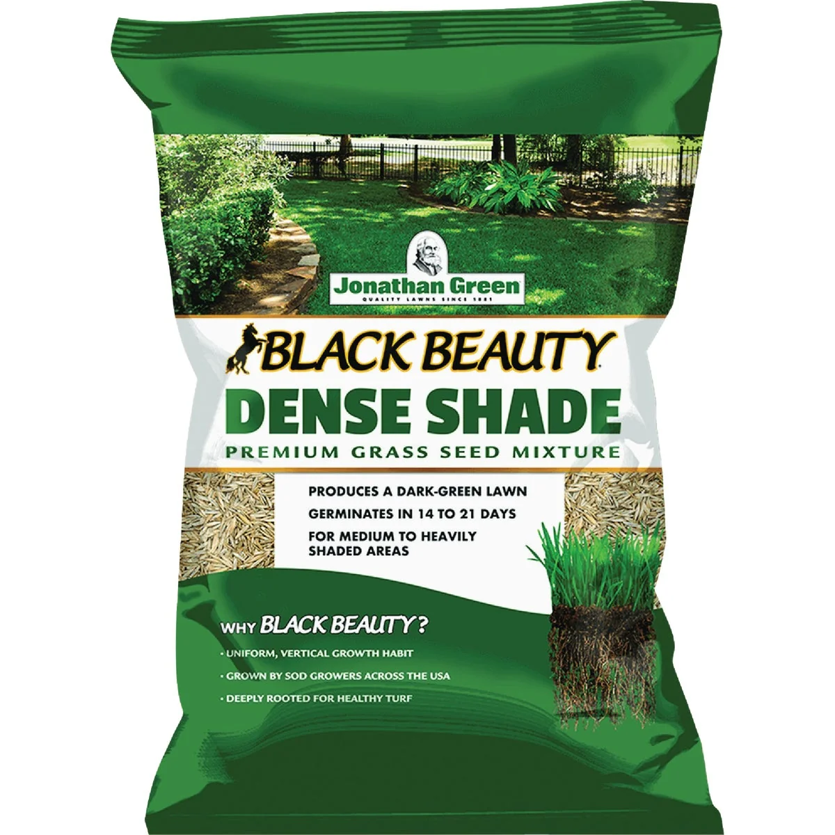 Fine Jonathan Green Black Beauty 25 Lb. 15 000 Sq. Ft. Coverage Dense Shade Grass Seed Reusable