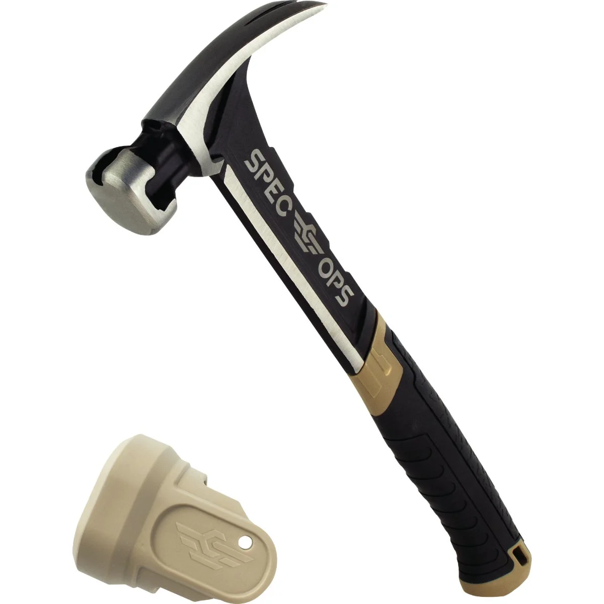 Certified Spec Ops 20 Oz. Smooth-Face Rip Claw Nailing Hammer with Soft Mallet Cap Smart