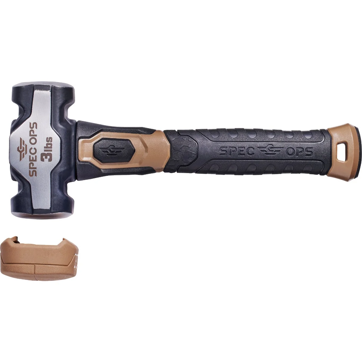Efficient Spec Ops Tools 3 Lb. Drilling Sledgehammer with Soft Mallet Cap Eco-Friendly