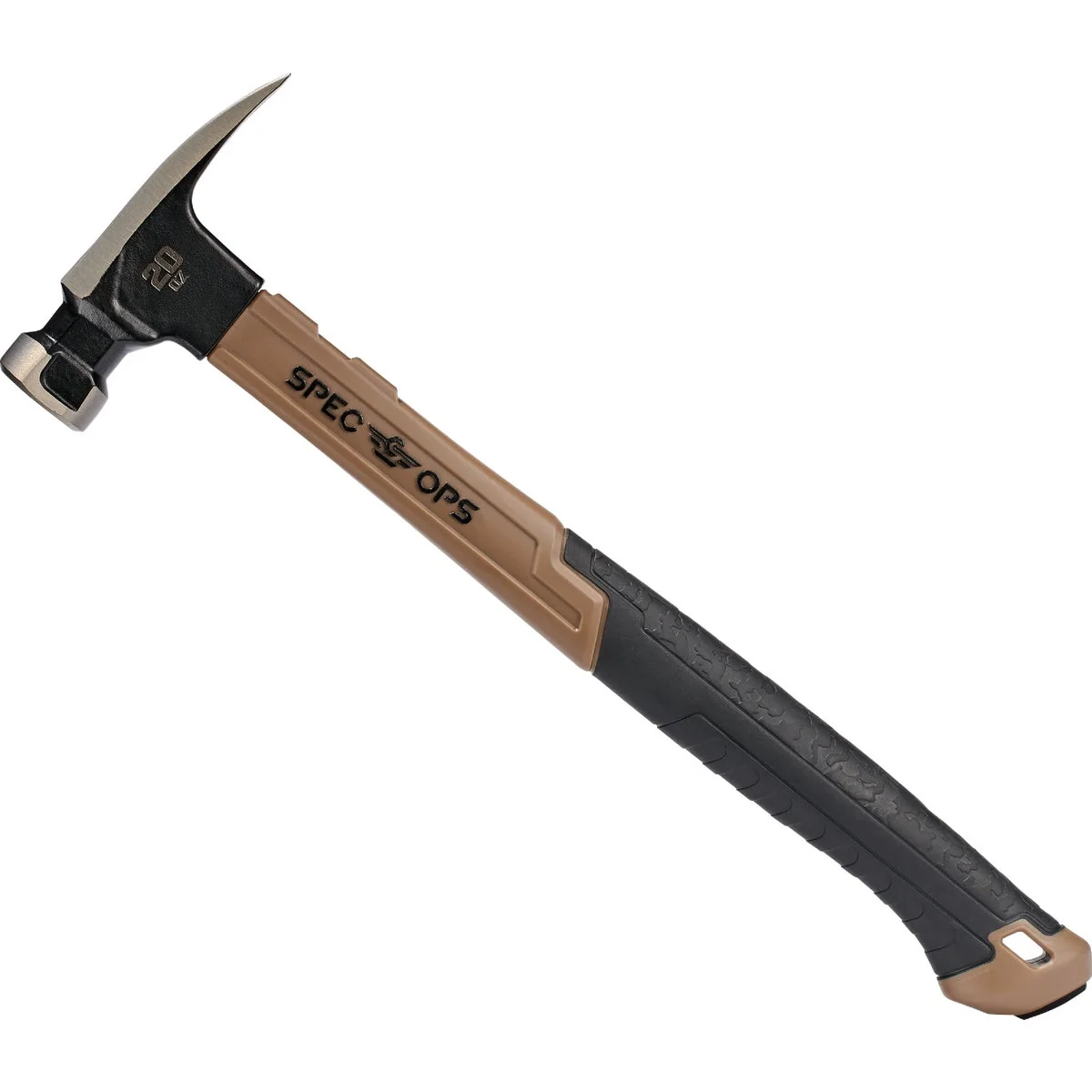 Versatile Spec Ops 20 Oz. 16 In. Rip Claw Fiberglass Hammer with Soft Mallet Cap Organic