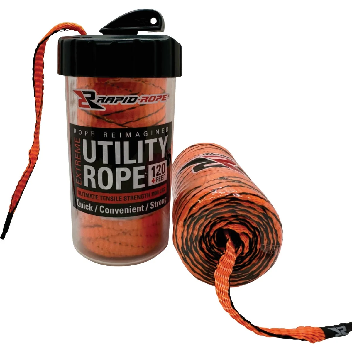 Responsible Rapid Rope 120 Ft. 1100 Lb. Tensile Strength Safety Orange Utility Rope Certified