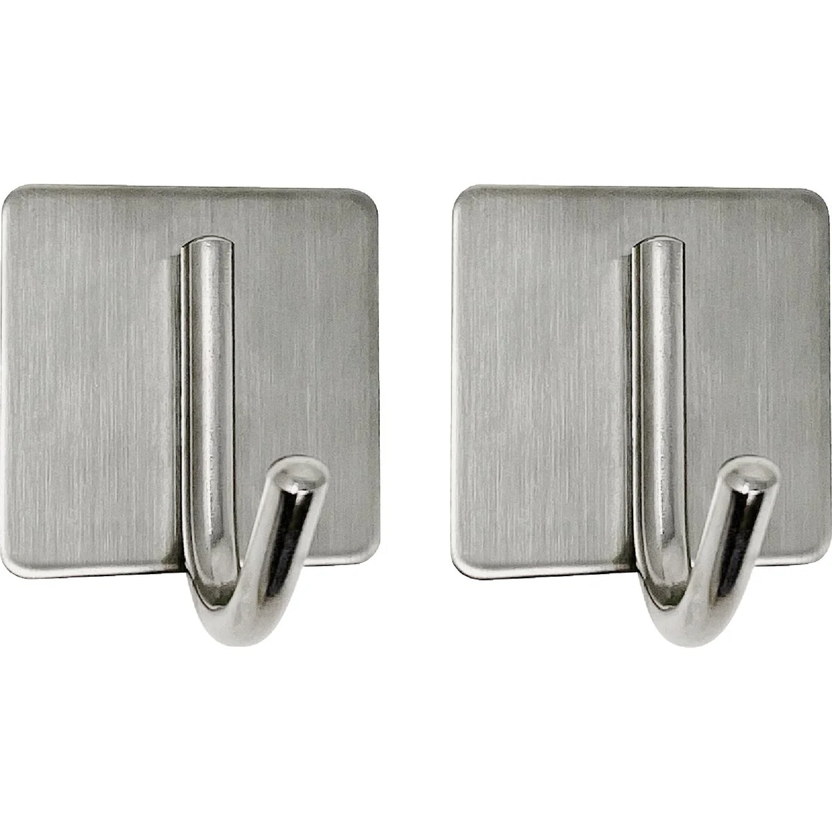 Prestigious Wrap-It Storage Handy Hooks Stainless Steel Adhesive Hooks 2-Pack Minimalist