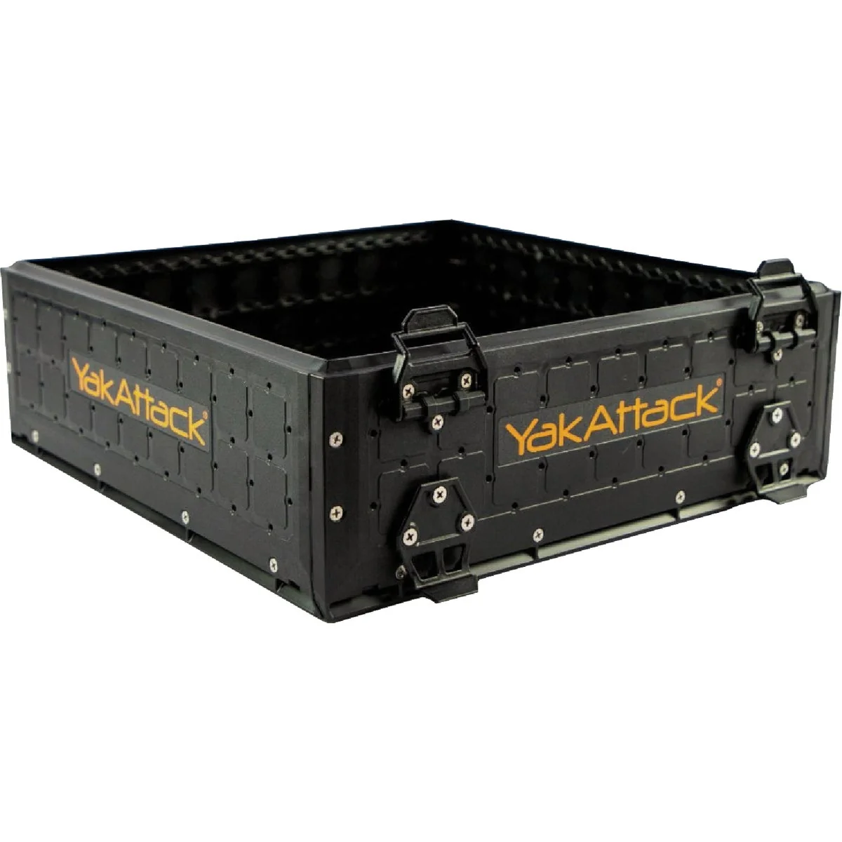 Stylish YakAttack BlackPak Pro 16 In. x 16 In. Black Kayak Fishing Crate Detailed