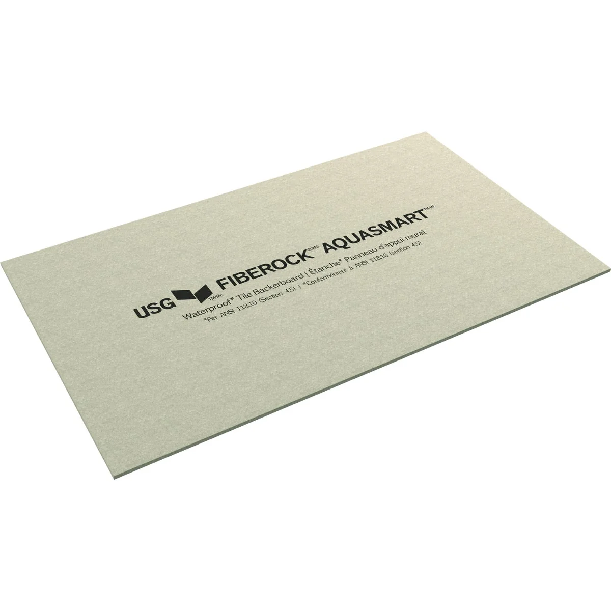 High-Grade Fiberock AquaSmart Tile 0.42 In. x 3 Ft. W x 5 Ft. L Square Edge Underlayment Quality