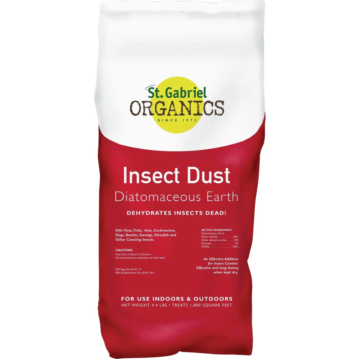 Powerful St. Gabriel Organics 4.4 Lb. Ready To Use Powder Diatomaceous Earth Crawling Insect Killer Classic