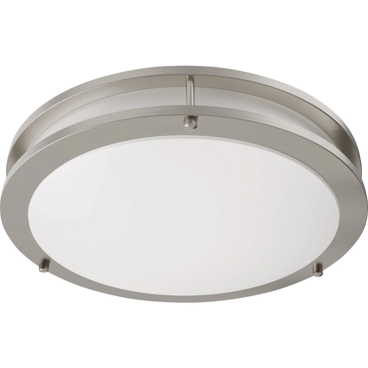 Genuine Feit 14 In. Brushed Nickel LED CCT Dimmable Dual Band Flush Mount Ceiling Light Fixture Relaxed