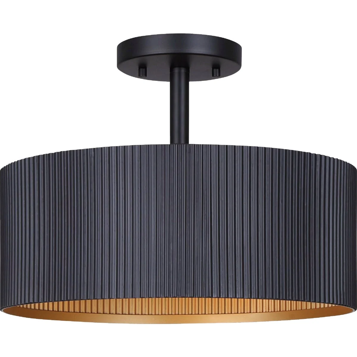 Exclusive Canarm Rexton 13 In. 2-Light Black Semi-Flush Mount Ceiling Light Fixture Eco-Friendly