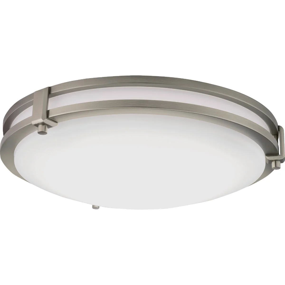 Environmentally Friendly Juno Saturn 13 In. Brushed Nickel Round Semi-Flush Mount Light Fixture Organic