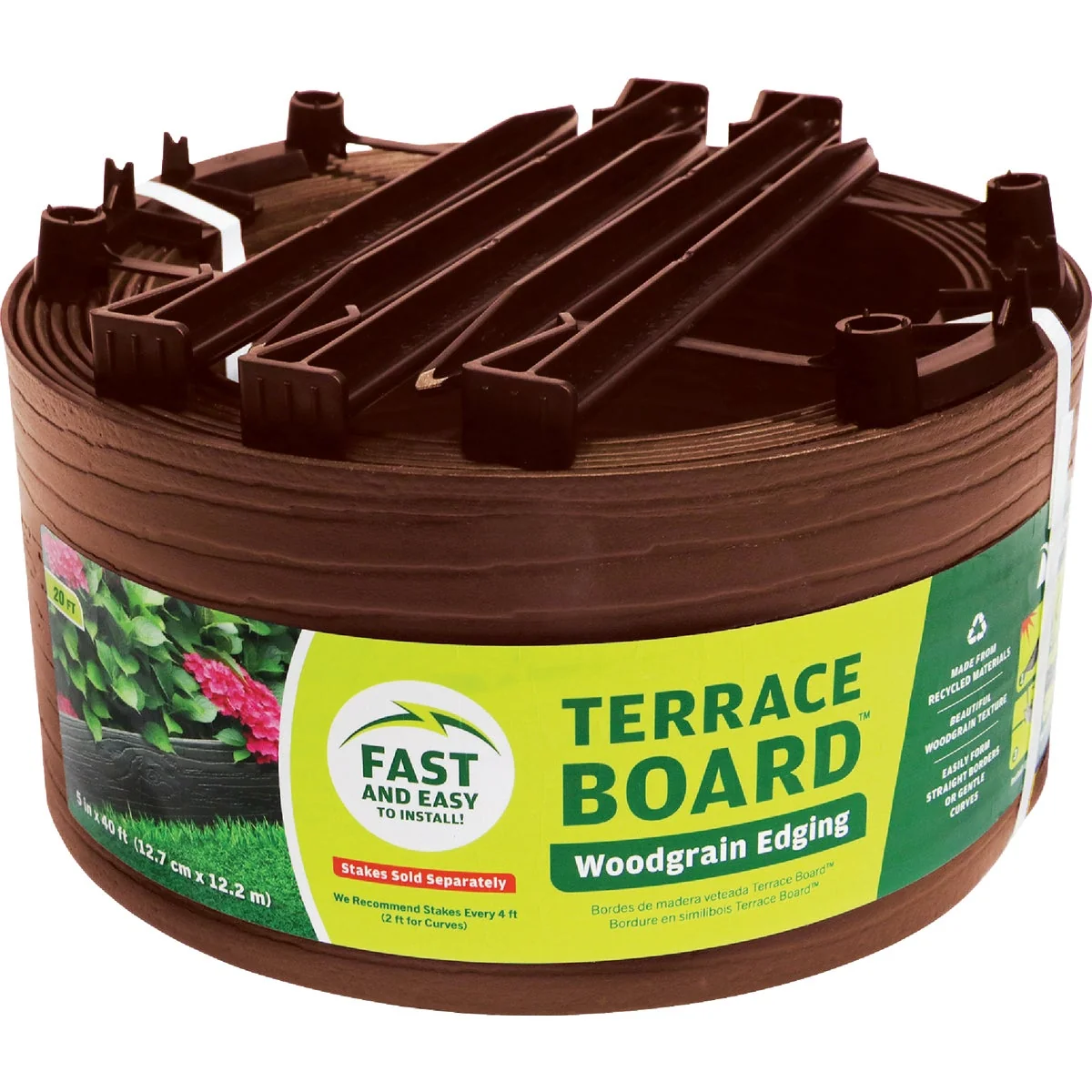 Durable Master Mark 5 In. x 20 Ft. Brown Terrace Board Enhanced