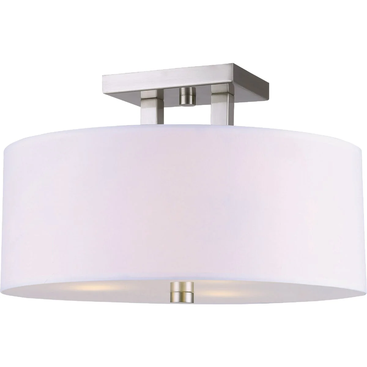 Practical Canarm River 15 In. 3-Light Brushed Nickel Semi-Flush Mount Ceiling Light Fixture Premium