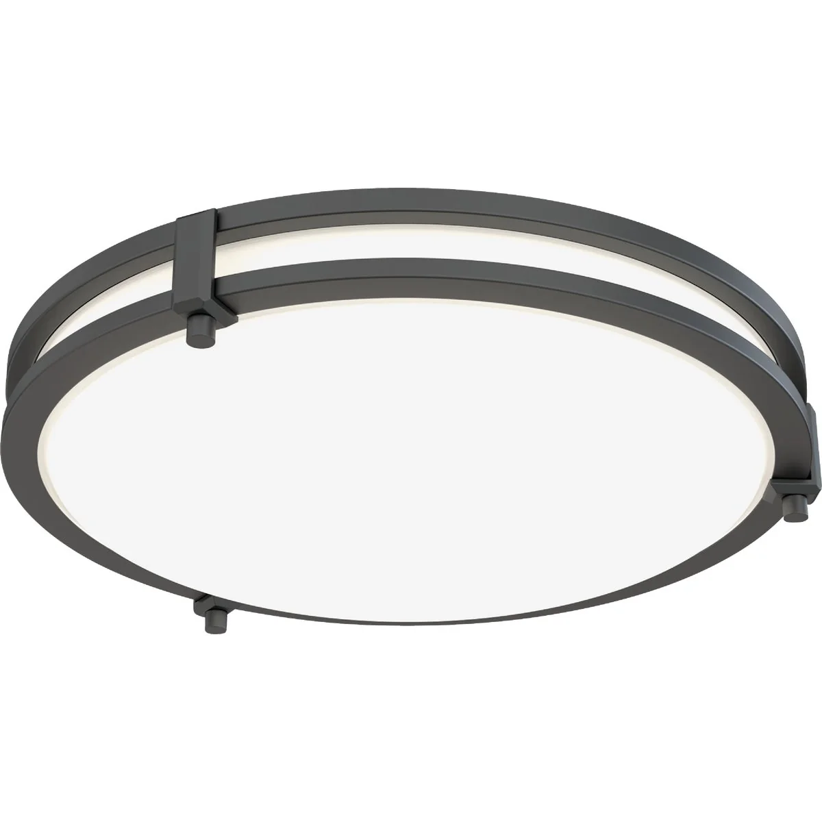 Excellent Juno Saturn 13 In. Matte Black Round Semi-Flush Mount Light Fixture Verified
