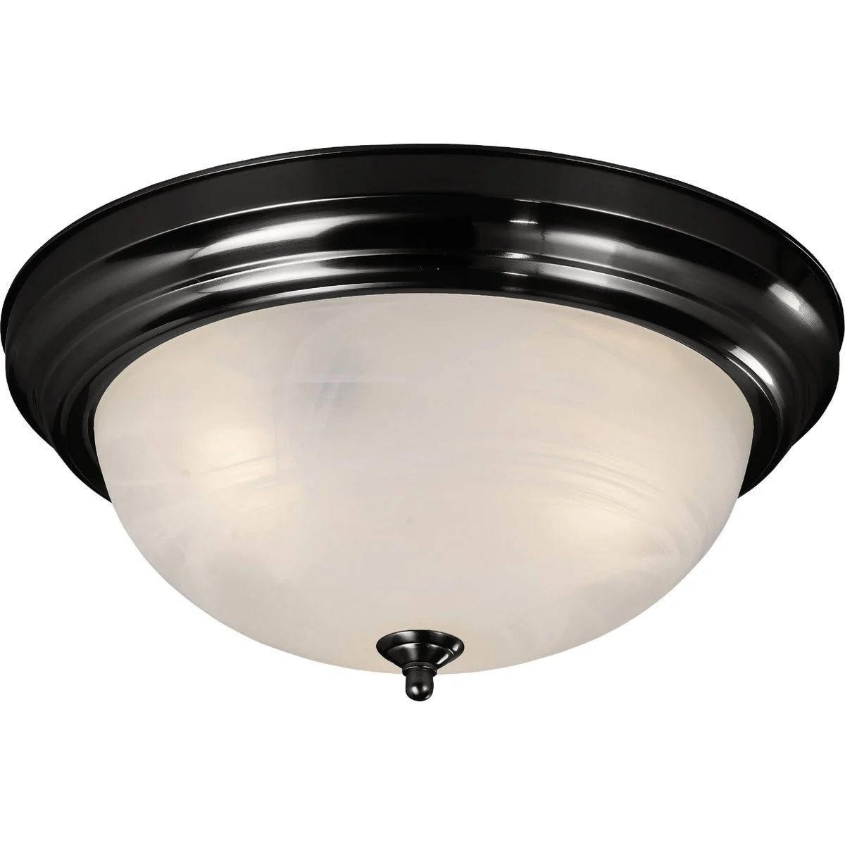 First-Class Canarm 15 In. 3-Light Black Alabaster Glass Flush Mount Ceiling Light Fixture Easy-to-Use