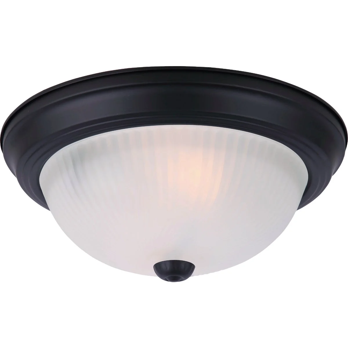 Long-Lasting Canarm 13 In. 2-Light Black Frost Glass Flush Mount Ceiling Light Fixture Relaxed