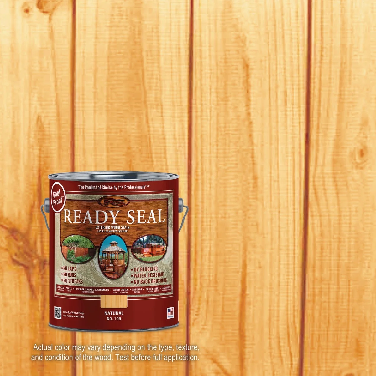 Minimalist Ready Seal 105 Exterior Wood Stain and Sealer Natural 1 Gal. Lightweight