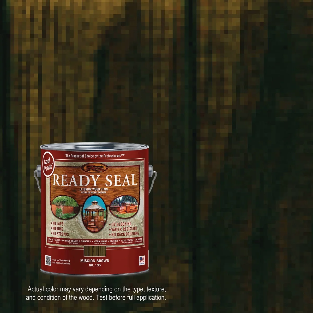 Long-Lasting Ready Seal 135 Exterior Wood Stain and Sealer Mission Brown 1 Gal. Casual