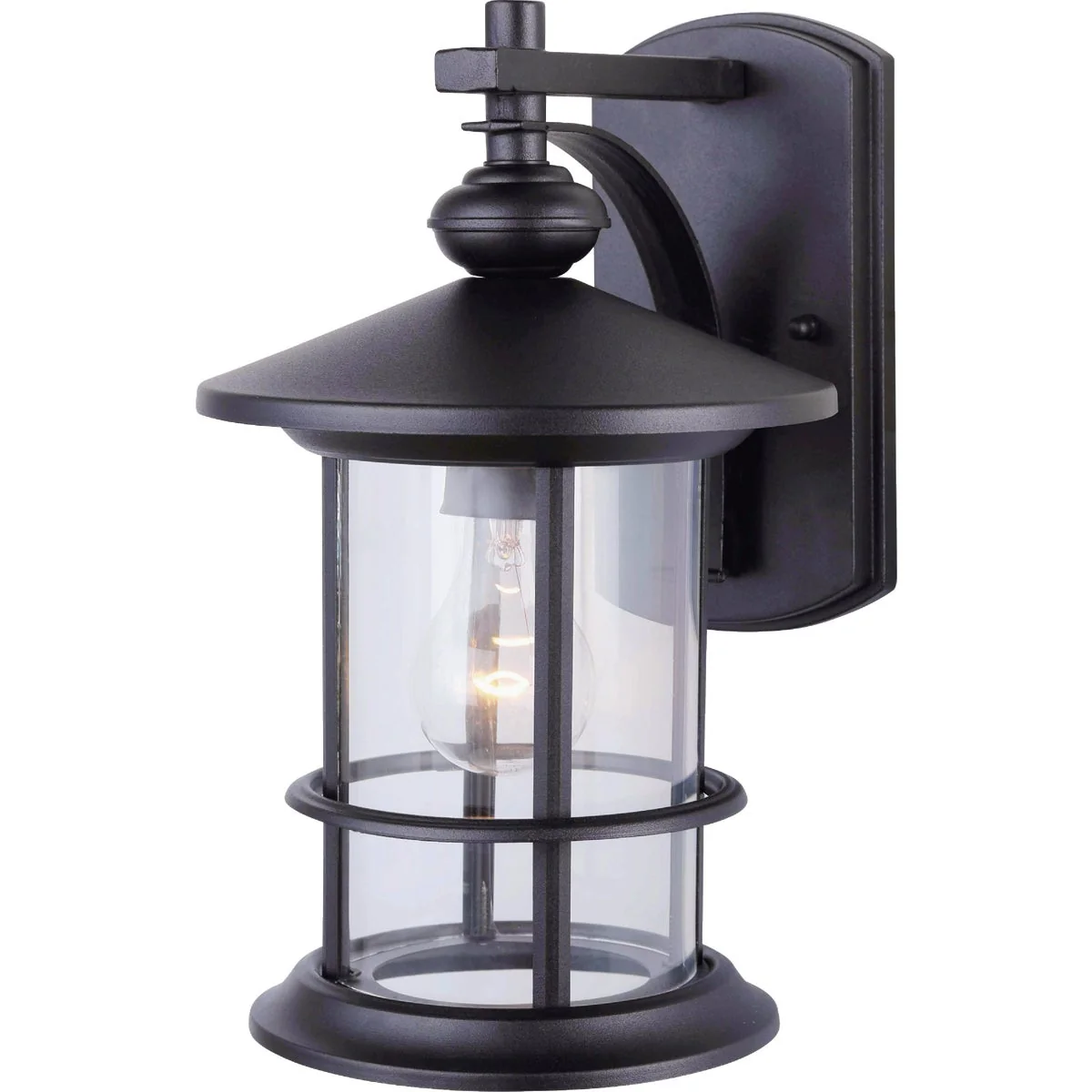Outstanding Canarm Treehouse 100W Black Outdoor Wall Light Fixture Original Design
