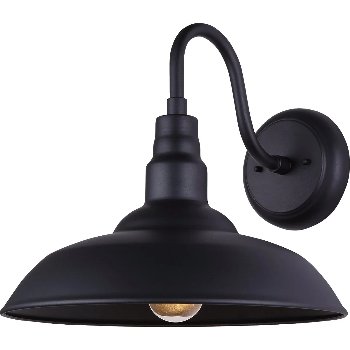 Solid Canarm Valec 100W Black Goose Neck Wall Light Fixture Eco-Friendly