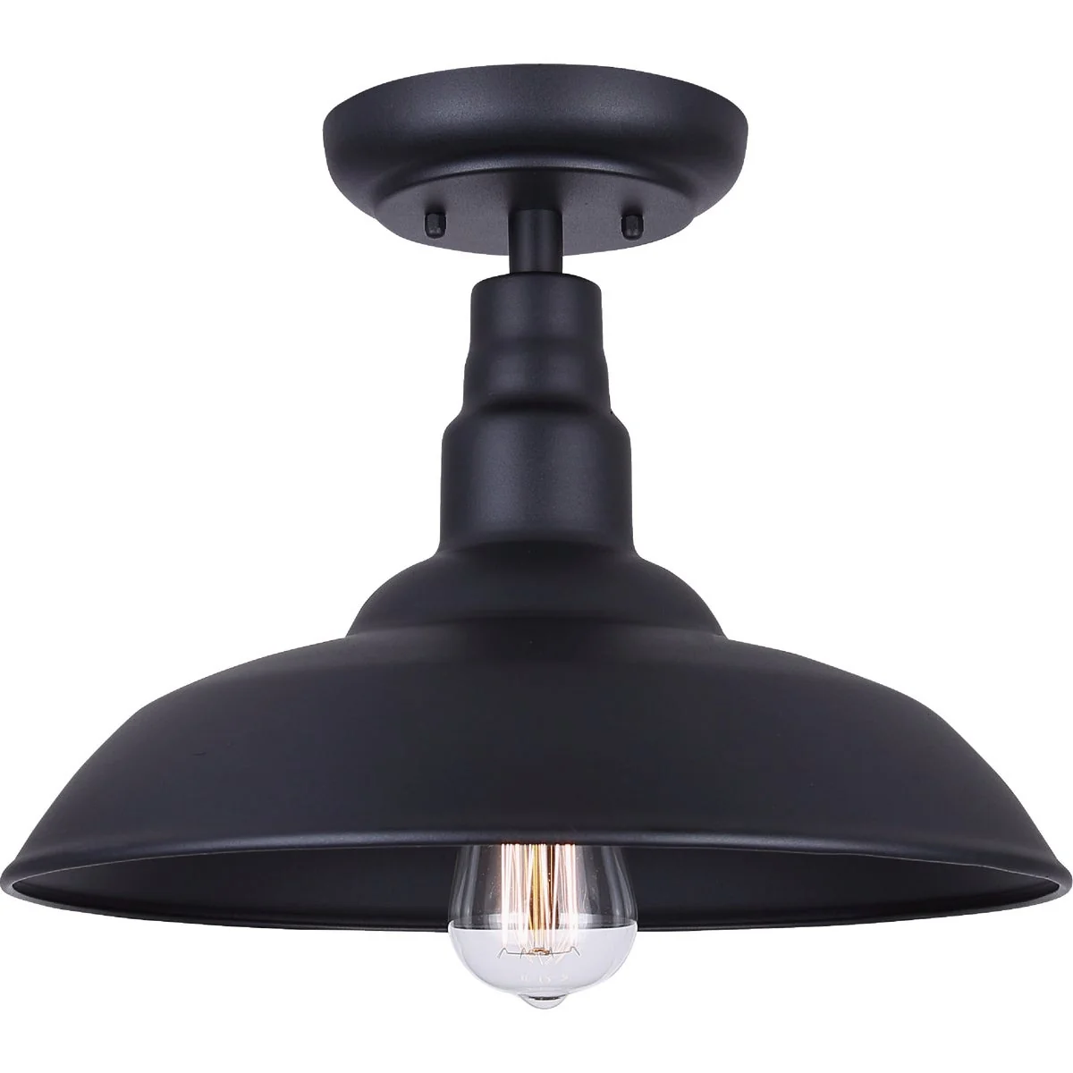 Classic Canarm Valec Type A 100W Black Outdoor Ceiling Light Fixture Recyclable