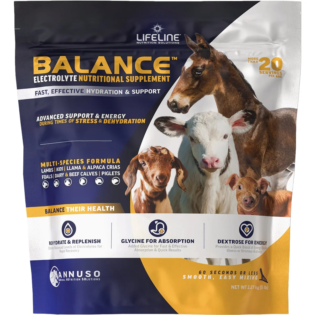 Smooth LifeLIne Balance 5 Lb. Multi-Species Electrolyte Nutritional Supplement Effective
