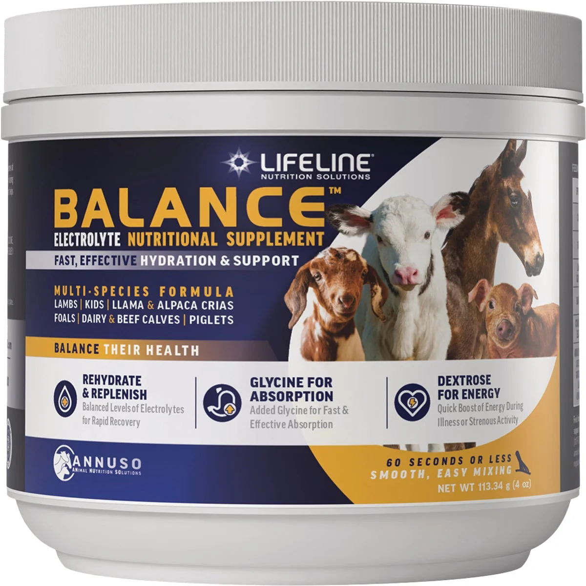 Fine LifeLIne Balance 4 Oz. Multi-Species Electrolyte Nutritional Supplement Easy-to-Use