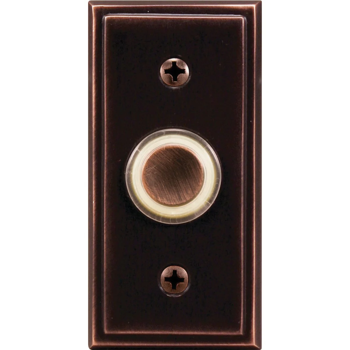 Effective Heath Zenith Wired Oil Rubbed Bronze Metal Body LED Lighted Doorbell Push-Button Original