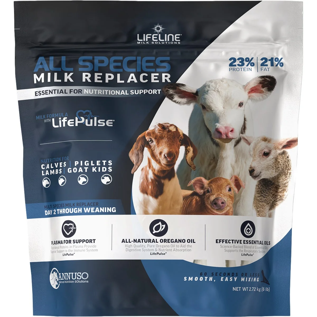 Convenient LifeLine 6 Lb. 23 Protein 21 Fat All Species Milk Replacer Easy-to-Use