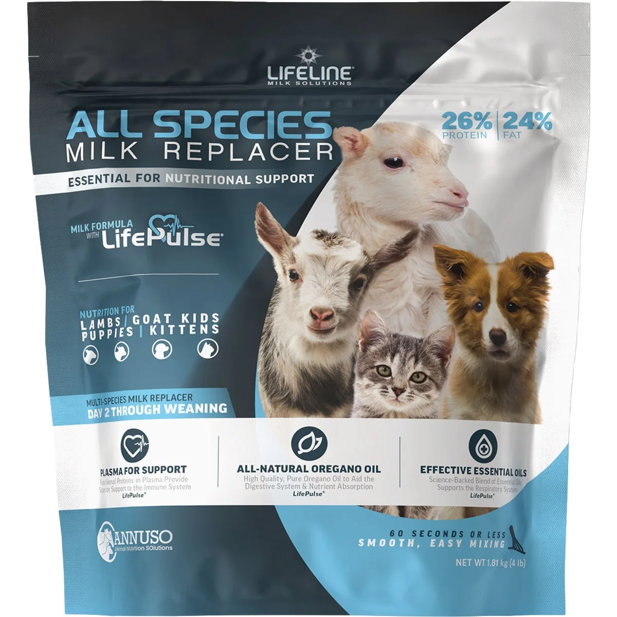 Premium LifeLIne 4 Lb. 26 Protein 24 Fat All Species Milk Replacer Optimized
