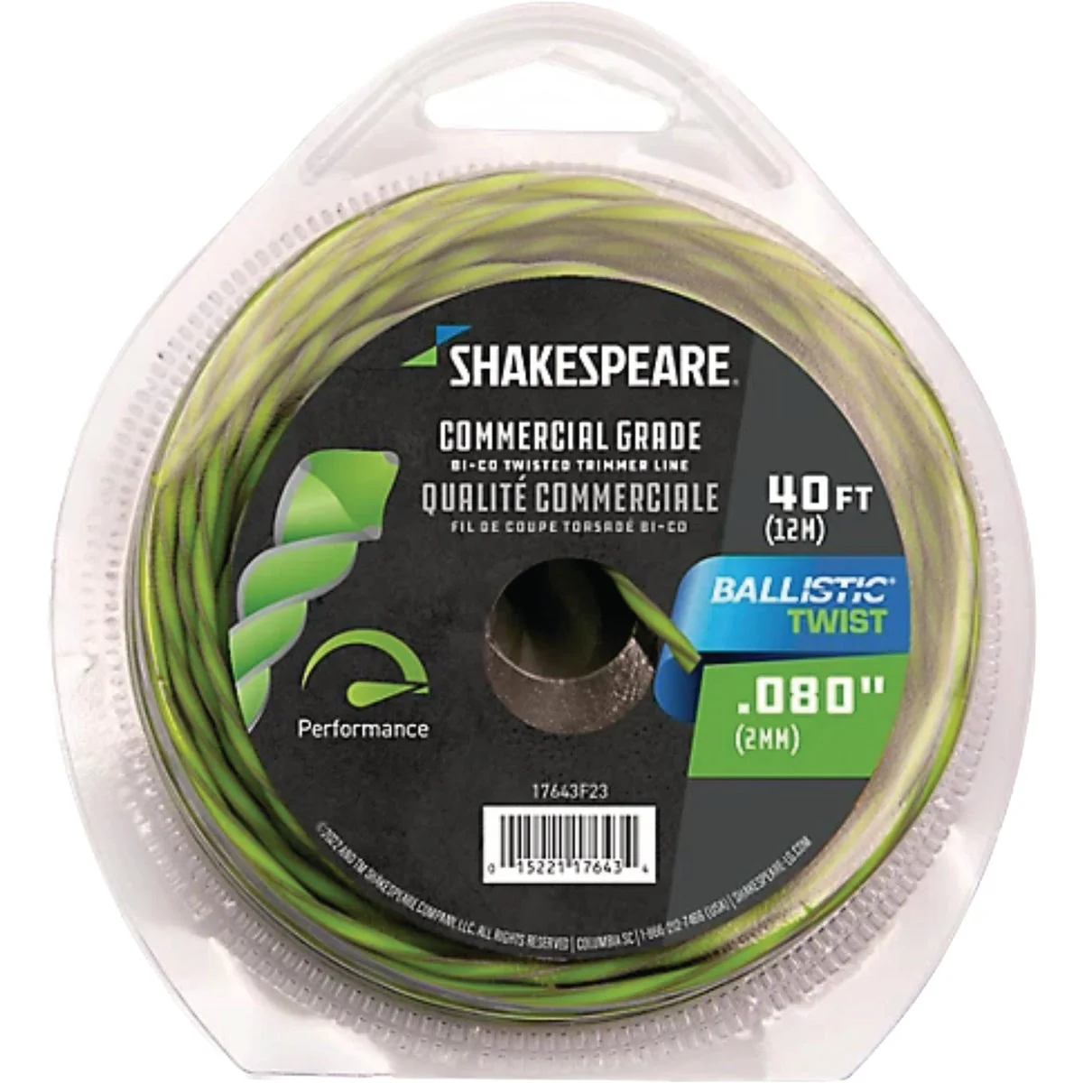 Environmentally Friendly Shakespeare Ballistic Twist 0.080 In. x 40 Ft. Trimmer Line Prestigious