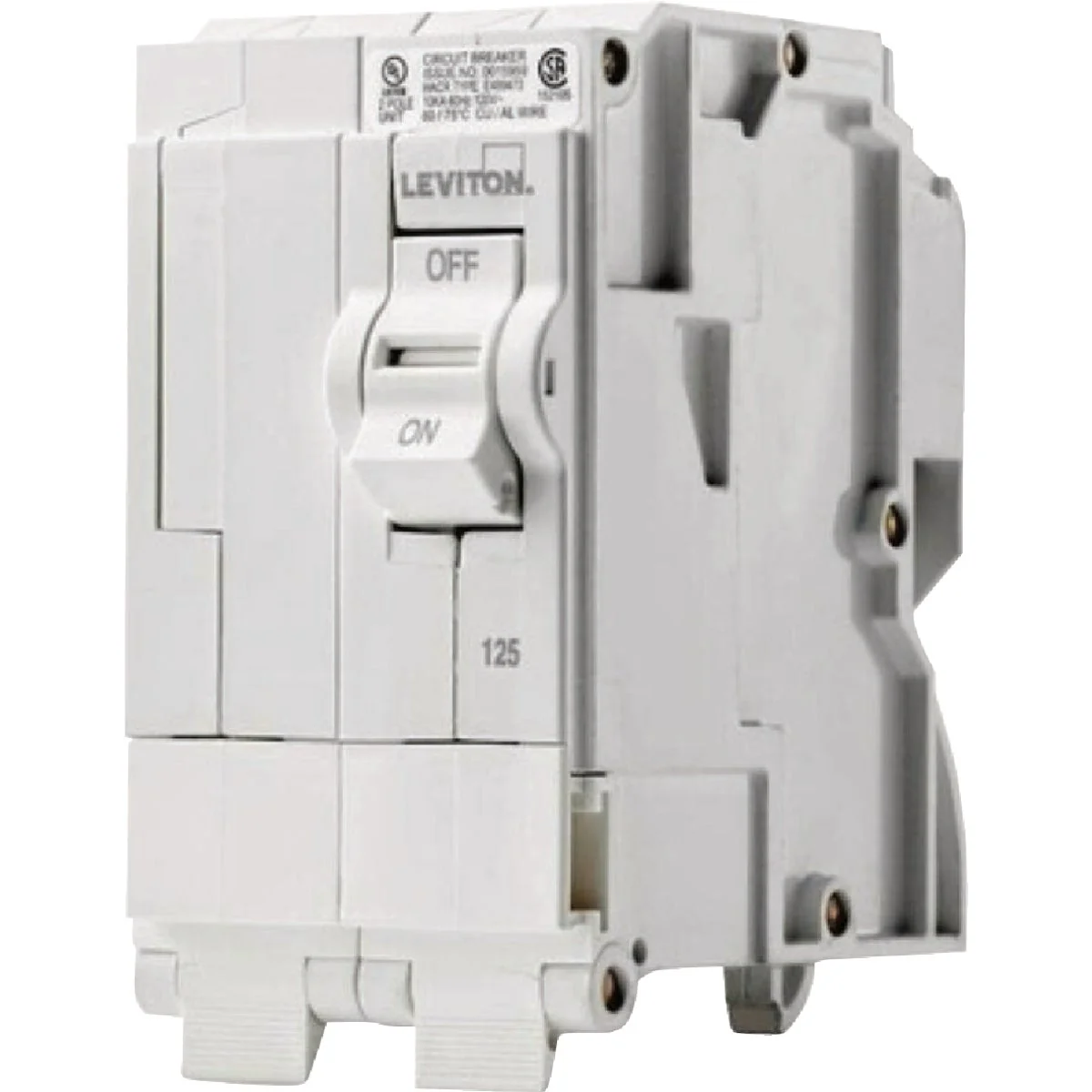 Comfortable Leviton 30A Double-Pole Plug-On GFCI White Branch Circuit Breaker Verified