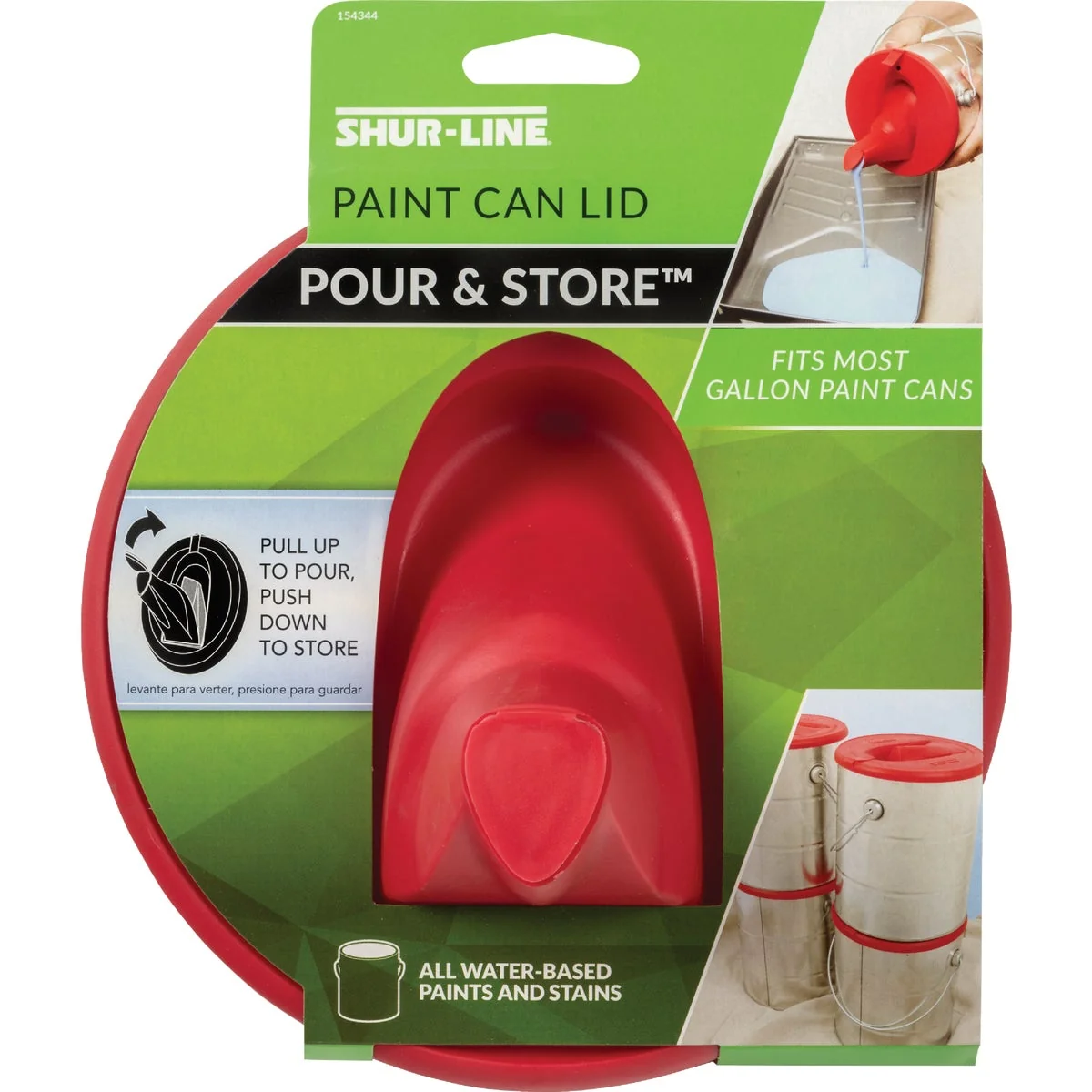 Smart Shur-Line Store Pour Lid for 1 Gal. Can Red Premium Material