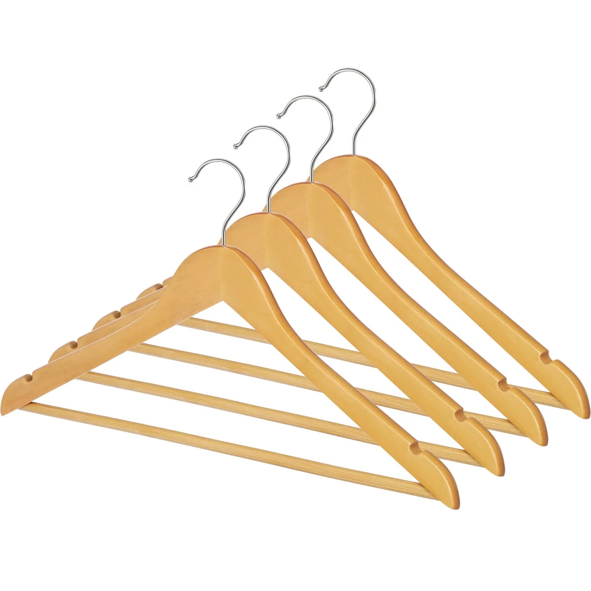 Fast Whitmor Wooden Suit Hanger 4-Pack Lightweight