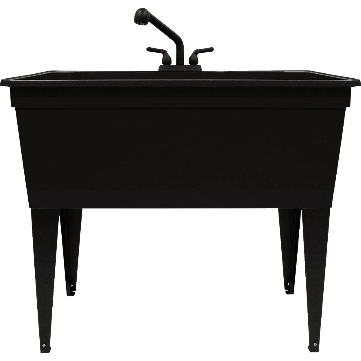Sophisticated Tehila Large 37 Gal. Black Utility Tub Kit Trusted