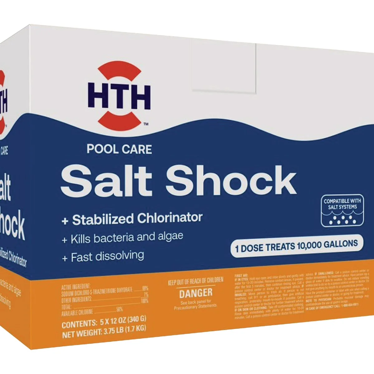 Breathable HTH Pool Care 3.75 Lb. Salt Shock Fine Crafted