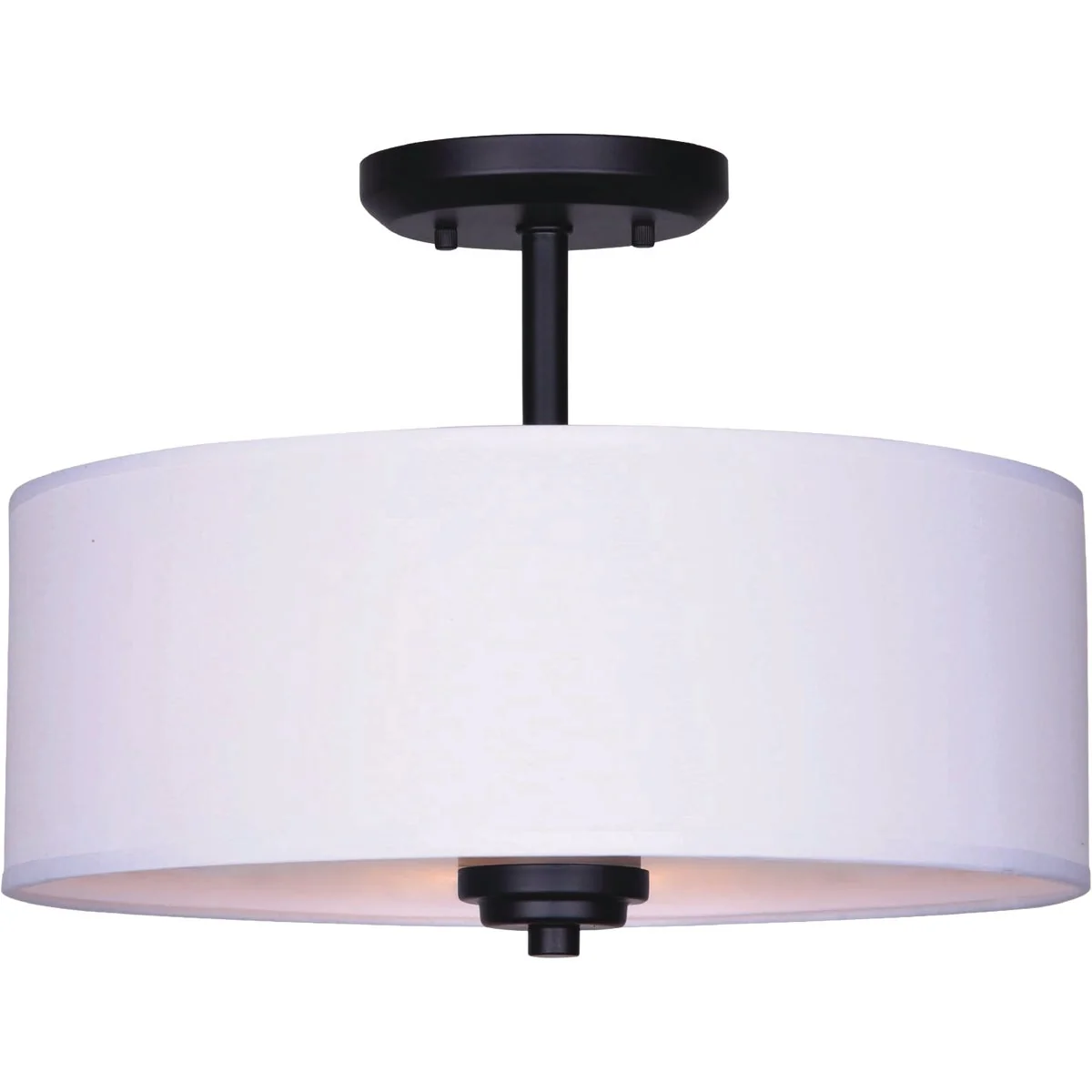 Elite Canarm Black Semi Flush Fabric Shade Premium