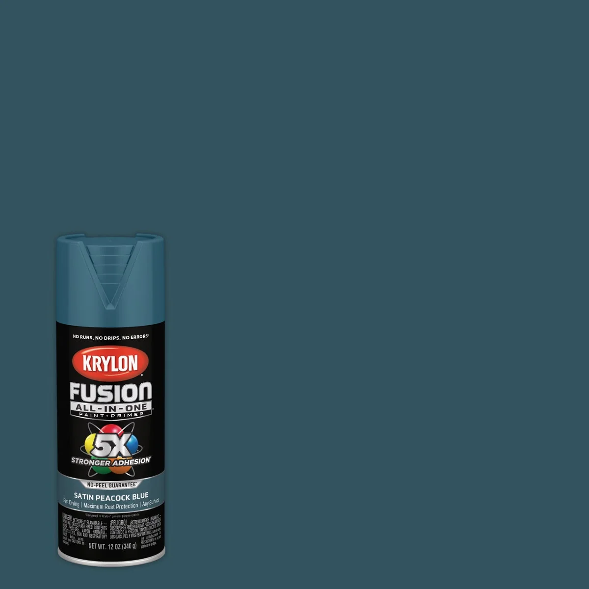 Unique Krylon Fusion All-In-One 12 Oz. Satin Spray Paint Peacock Blue Minimalist