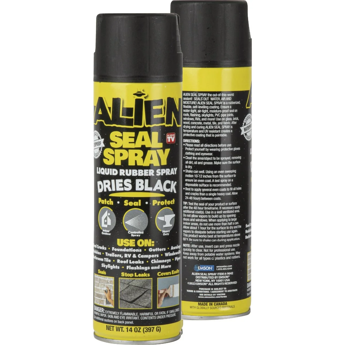 Refined Alien 14 Oz. Seal Spray Black Durable