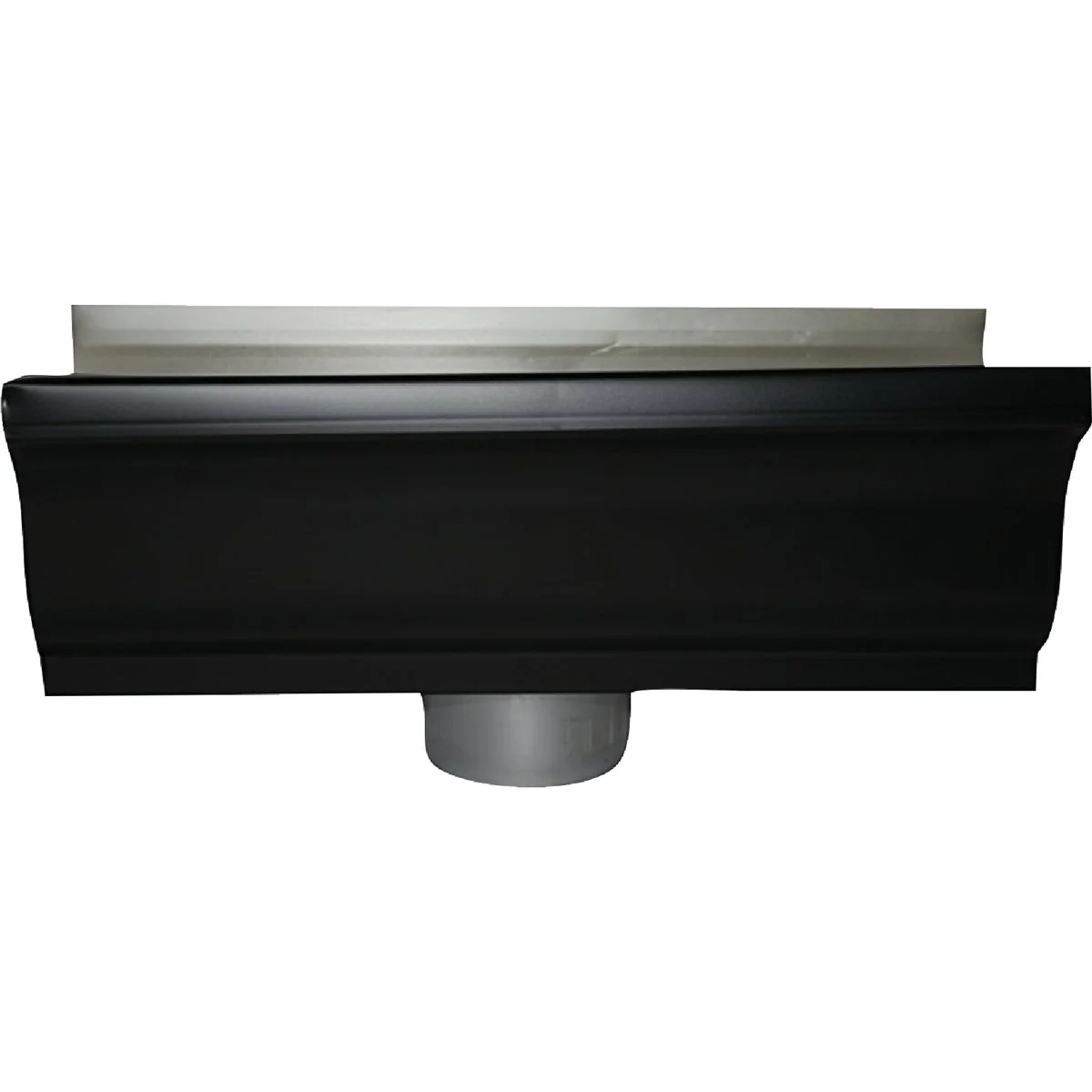 Enhanced Spectra Metals 5 In. K Style Aluminum Black Gutter Round Drop Outlet High-Quality