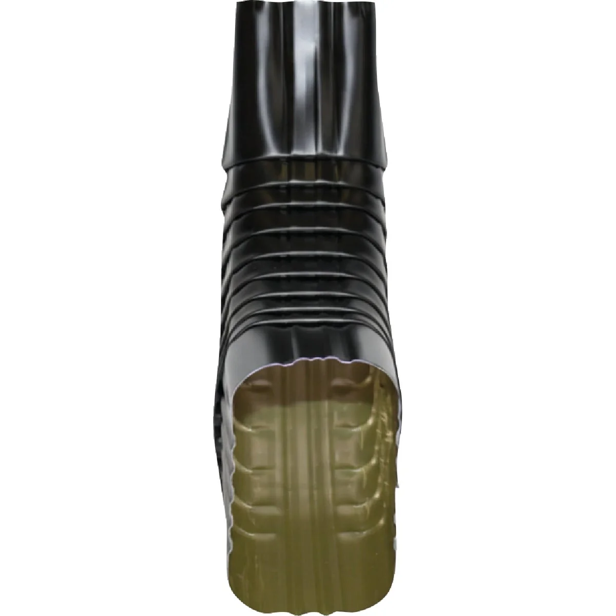 World-Class Spectra Metals 3 In. x 4 In. Aluminum Black Side Downspout Elbow Functional