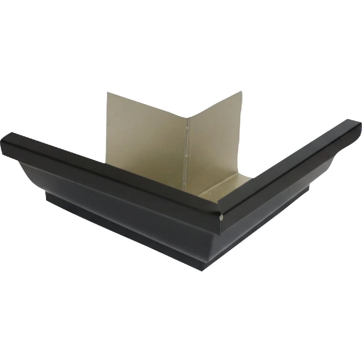 Exclusive Spectra Metals 5 In. Aluminum Black Miter Gutter Outside Corner Soft